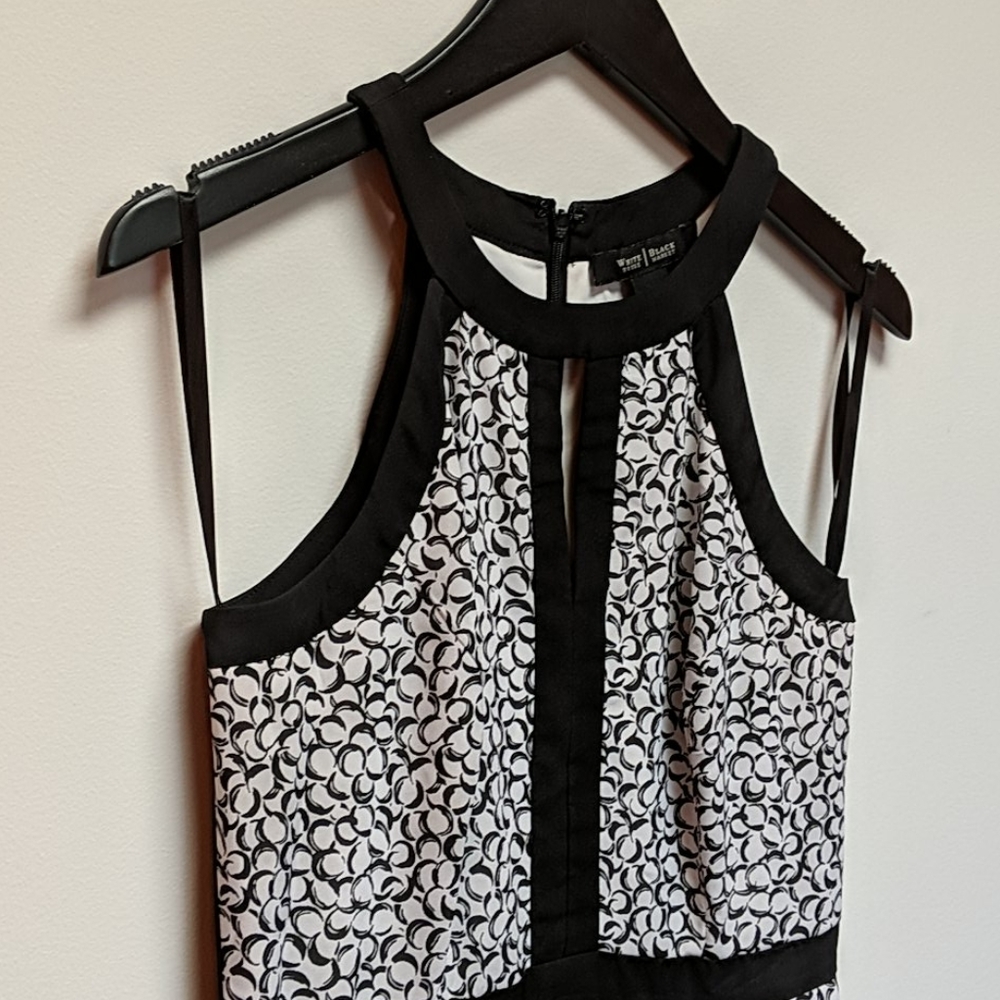 [WHBM] Black and white dress sz 2